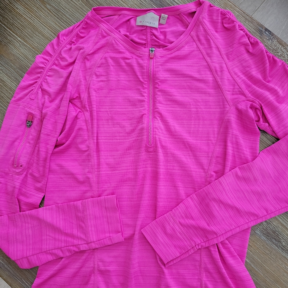 Atheta Long Sleeve Zip Neck Athletic Top